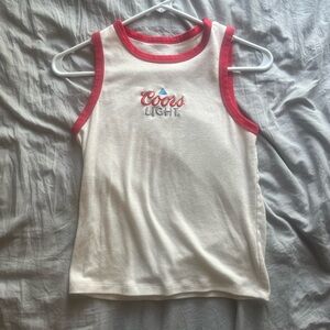 Target White and Red Tank Top Casual Sporty Design